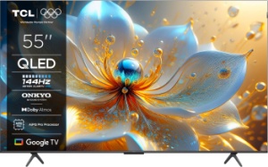 Televizor Smart QLED TCL 55T8C 139 cm Ultra HD 4K Clasa F