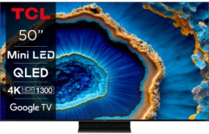 Televizor MiniLed 126 cm TCL 50C805 Clasa G Smart Google TV 4K Ultra HD 100hz