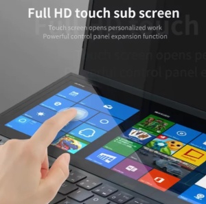 Laptop 16" + 14" Dual Screen Alfa DS16, 512GB SSD, 16 GB RAM DDR4, i7-9750H 6 cores, UHD Graphics, Windows 11 - Img 2
