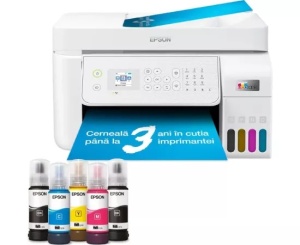 Multifunctional Inkjet CISS EPSON L5316 Color, A4, LAN/USB/Wi-Fi, Alb