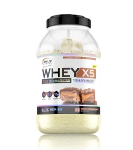 WHEY-X5® 2000g, pudra, Genius Nutrition, Blend proteic din zer concentrat si izolat