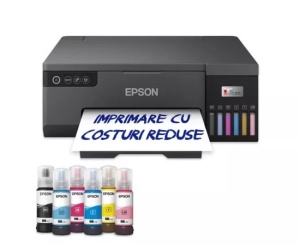 Imprimanta Inkjet EPSON EcoTank L8050, Color, A4, LAN/Wi-Fi, Negru