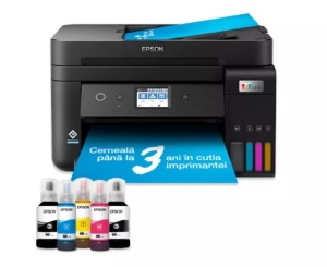 Multifunctional InkJet EPSON L6290, color, A4, display LCD, wireless, ADF, fax, tava 250 coli, negru