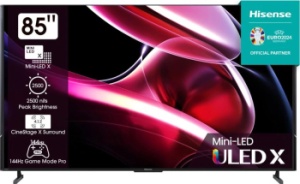 Televizor HISENSE Mini-LED ULED 85UXKQ, 216 cm, Smart, 4K Ultra HD, 144 Hz, Clasa F