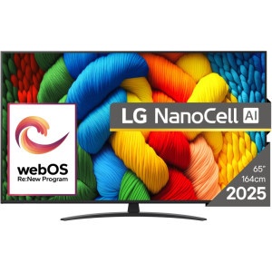 Televizor LED LG Smart TV 65NANO81A3A Seria NANO81 AI 164cm 4K UHD HDR