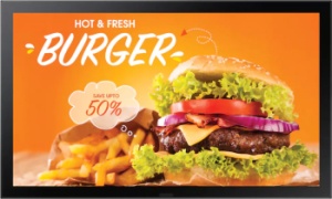 Display Comercial Profesional IPS Samsung 24", OH24B, Full HD, HDMI, USB, Bluetooth, Wi-Fi, Rezistent la apa si praf, Protectie Magic Glass,