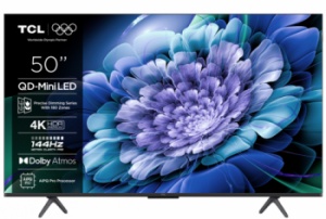 Televizor QD-Mini LED TCL Smart 50C61K Seria C61K 50 inch Ultra HD 4K Black