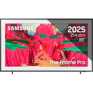 Televizor LED Samsung Smart TV The Frame Pro Neo QLED QE85LS03FW Seria LS03FW 214cm negru 4K UHD HDR