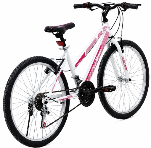 Bicicleta EROS 24 inch alb cu roz - Img 2