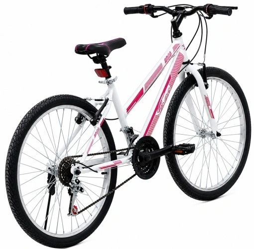 Bicicleta EROS 24 inch alb cu roz - Img 2