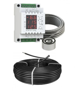 Kit degivrare 5m² putere constanta (1200w) montaj beton cu set Termostat digital + senzor temperatura / Umiditate 1 x 16A - 230 Volt pardoseala