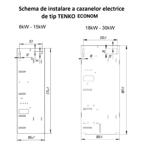 Centrală electrică Tenko ECONOM, 15 kW, 380 V – până la 150 m² suprafață încălzită