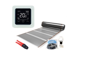 Kit incalzire in pardoseala Film carbon 5m² - 600 W cu termostat WIFi control C 16