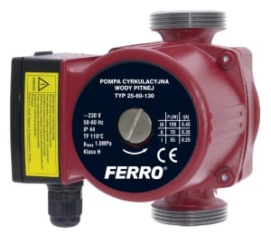 Pompa circulație pentru apa potabila Ferro 25-60 130