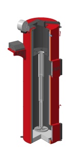 Cazan tip lumanare pe combustibil solid AltepTurbo 10kW