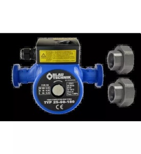Pompă de circulație apă potabilă Blautechnik, 25-60, 180, cu racorduri incluse BL2560180 - Img 2