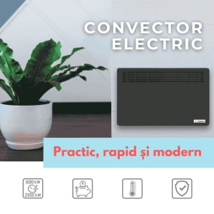 Convector Electric EHK(X), 2000W, 20m², 726x466x75, Gri