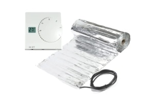 Kit covor incalzire in pardoseala aluminiu 3 m² - 420 W cu termostat Analogic Standard control