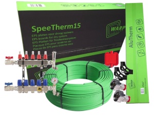 Pachet 20m² incalzire prin pardoseala cu agent termic, sistem SpeeTherm, finisaj parchet, grosime 14mm