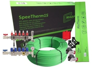 Pachet 20m² incalzire prin pardoseala cu agent termic, sistem SpeeTherm, finisaj parchet, grosime 14mm