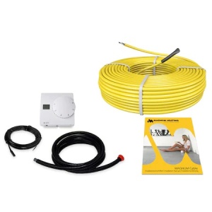 Kit cablu incalzire in pardoseala Magnum Heating 300 W - 17,6 m, pentru 2 mp cu termostat Analogic Standard control