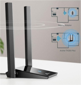 Adaptor wireless TP-Link, ARCHER TX20 PLUS, AX1800, 2 x antene externe Dual-Band 5Ghz, 2.4 Ghz, dimensiuni: 84 × 156.3 × 19.2 mm, Securitate Wireless: WEP, WPA/WPA2/WPA3, WPA-PSK/WPA2-PSK - Img 4