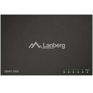 Switch Lanberg DSM1-1005, 5 porturi 1000BASE-T, Unmanaged, maxiumum network link speed 1GB/S, latime de banda suportata 10 Gbps, negru