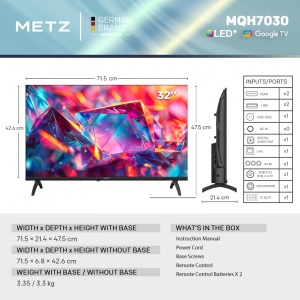 Televizor METZ QLED 32MQH7030Z, 80 cm, Smart Google TV, HD - Img 4