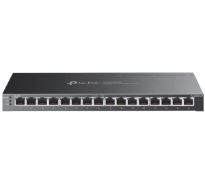 "JetStream™ 16-Port Gigabit Smart Switch with 8-Port PoE+ PORT: 8× Gigabit PoE+ Ports SPEC: 802.3af/at, 120 W PoE Power, Desktop Steel Case FEATURE: Integration with JetStream™ SDN Controller, Static Routing, 802.1Q VLAN, STP/RSTP/MSTP, IGMP Snooping,