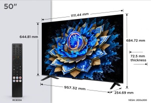 Televizor TCL QLED 50T69C, 126 cm, Smart Google TV, 4K Ultra HD, (Model 2025) - Img 2