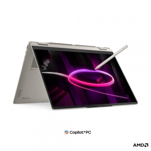 Laptop Consumer Lenovo Yoga 7 2-in-1 16AGP11 Copilot+ PC, cu procesor Ryzen AI 7 445, 16'' OLED, 24 GB LPDDR5x-SDRAM, 1 TB, AMD Radeon 840M, Fara OS, 3 ani Garantie