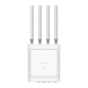 Omada AX3600 Indoor/Outdoor Dual-Band Wi-Fi 6 Access Point PORT: 1×2.5G RJ45 Port + 1×Gigabit RJ45 Port（Support Poe Out）+1× 1G/10G SFP+ Port SPEED: 1148Mbps at 2.4 GHz + 2402 Mbps at 5 GHz FEATURE: 802.3at/bt PoE , ,IP68 Weatherproof, 4×N-Type