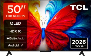 Televizor TCL QLED 50S5L, 126 cm, Smart Android TV, Full HD, Clasa F (Model 2026)