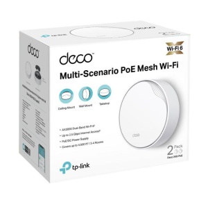 TP-Link AX3000 whole home mesh Wi-Fi 6 System, Deco X50-POE(2-pack); Dual- Band, Standarde Wireless: IEEE 802.11ax/ac/n/a 5 GHz, IEEE 802.11ax/n/b/g 2.4 GHz ,viteza wireless: 5 GHz: 2402 Mbps, 2.4 GHz: 574 Mbps, 2 x antene interne, 2×2 MU-MIMO, Mod - Img 2