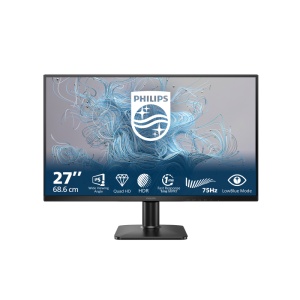 Monitor Philips 27" 27E2N1500L/00, Diagonal (inch): 27, Diagonal (cm): 68, Aspect ratio: 16:9, Panel: IPS, Resolution: 2560x1440, Refresh Rate: 75Hz, Response time GtG: 4ms, Brightness (max): 300 cd/m², Contrast (static) : 1000:1, Contrast (dynamic):