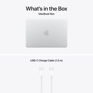 MacBook Neo 13" Retina/Apple A18 Pro (CPU 6-core, GPU 5-core, NeuralEngine16-core)/8GB/512GB - Touch ID - Silver - INT KB (No Adapter) - 2026 - Img 3