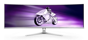Monitor Philips 49" 49M2C8900L/00, Curvature: 1800R, Diagonal (inch): 49, Diagonal (cm): 124.5, Aspect ratio: 32:9, Panel: QD-OLED, Resolution: 5120x1440, Refresh Rate: 144Hz, Response time GtG: 0.03ms, Brightness (max): 1000 cd/m², Contrast (static) : - Img 2