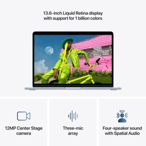 MacBook Air 15.3" Retina/Apple M5 (CPU 10-core, GPU 10-core, NeuralEngine16-core)/16GB/512GB - Sky Blue - INT KB (No Adapter) - 2026 - Img 7