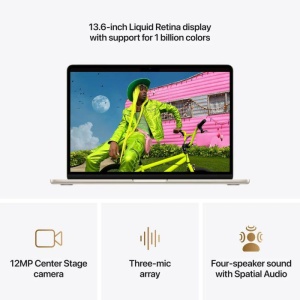 MacBook Air 15.3" Retina/Apple M5 (CPU 10-core, GPU 10-core, NeuralEngine16-core)/16GB/1TB - Starlight - INT KB (No Adapter) - 2026 - Img 7