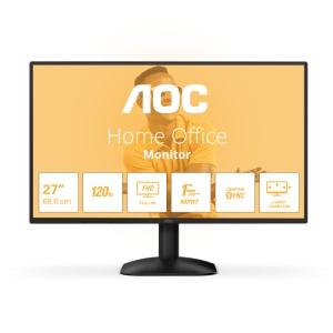 Monitor AOC 27" 27B31H, Diagonal (inch): 27, Diagonal (cm): 68, Aspect ratio: 16:9, Panel: IPS, Resolution: 1920x1080, Refresh Rate: 120Hz, Response time GtG: 4ms, Response time MPRT: 1ms, Brightness (max): 300 cd/m², Contrast (static) : 1500:1, Contrast