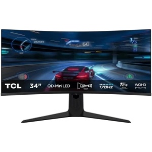 Monitor TCL 34" 34R83Q, Curvature: 1500R, Diagonal (inch): 34, Diagonal (cm): 86, Aspect ratio: 21:9, Panel: QD-Mini LED, Resolution: 3440x1440, Refresh Rate: 170Hz, Response time GtG: 1ms, Brightness (max): 1600 cd/m², Contrast (static) : 4000:1, - Img 2