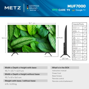 Televizor METZ LED 43MUF7000Z, 109 cm, Smart Google TV, 4K, Clasa F - Img 7