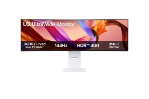 Monitor LG 49" 49U950A-W.AEU, Curvature: 3800R, Diagonal (inch): 49, Diagonal (cm): 124, Aspect ratio: 32:09, Panel: IPS, Resolution: 5120x1440, Refresh Rate: 144Hz, Response time GtG: 5ms, Brightness (max): 400 cd/m², Contrast (static) : 1000:1, Viewing