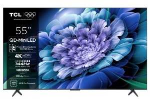 Televizor TCL QD-MiniLED 55C61K, 139 cm, Smart Google TV, 4K Ultra HD, 144Hz, Onkyo