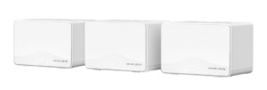 BE3600 Whole Home Mesh Wi-Fi 7 System SPEED: 688 Mbps at 2.4 GHz + 2880 Mbps at 5 GHz SPEC: Internal Antennas, 3× Gigabit Ports per Unit (WAN/LAN auto- sensing), MLO, 4096-QAM, OFDMA, EHT160 on 5GHz FEATURE: MERCUSYS APP, Router/AP Mode, One Unified