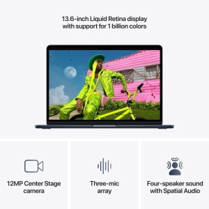 MacBook Air 13.6" Retina/Apple M5 (CPU 10-core, GPU 10-core, NeuralEngine16-core)/16GB/1TB - Midnight - INT KB (No Adapter) - 2026 - Img 3