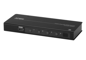 Switch HDMI True 4K ATEN VS481C-AT-G; numar porturi 4, Material: Metal, Rată maximă de reîmprospătare: 60 Hz; rezolutie maxima 4096 x 2160 Consum de energie (tipic): 0,924 W. Lățime: 82,1 mm, Adâncime: 200 mm, Înălţime: 25 mm. Lăţime de ambalaj: 59 mm,