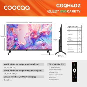 Televizor Coocaa QLED 43CGQH40Z, 108 cm, FHD, Smart TV - Img 4