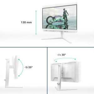 Monitor Philips 27" 27M2N3201A/00, Diagonal (inch): 27, Diagonal (cm): 69, Aspect ratio: 16:9, Panel: IPS, Resolution: 1920x1080, Refresh Rate: 180Hz, Response time GtG: 1ms, Response time MPRT: 0.5ms, Brightness (max): 300 cd/m², Contrast (static) : - Img 2