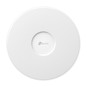 "Omada BE9300 Ceiling Mount Tri-Band Wi-Fi 7 Access Point PORT: 1×2.5G RJ45 Port SPEED:574Mbps at 2.4 GHz + 2880 Mbps at 5 GHz+ 5760 Mbps at 6 GHz FEATURE: 802.3at POE+ and 12V DC (Power Adapter is not included), 4×Internal Antennas, MU-MIMO, 320MHz - Img 1